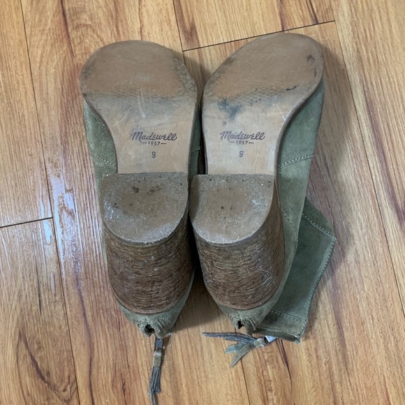 Madewell Suede Western Heeled Ankle Booties - Picture 4 of 9